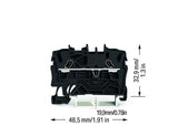 WAGO Reihenklemme 0,25-4qmm 1Etage 2kl Serie 2002 2002-1205 sw 24A TS35