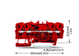 WAGO Reihenklemme 0,25-4qmm 1Etage 4kl Serie 2002 2002-1403 rt 24A TS35