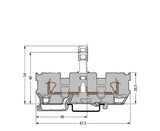 WAGO Trennreihenklemme gr 0,08-4qmm 32A Serie 769 769-242 1Etage