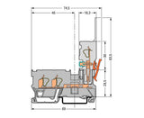WAGO Reihenklemme 0,08-4qmm 1Etage 2kl Serie 769 769-251/000-006 bl 32A TS35