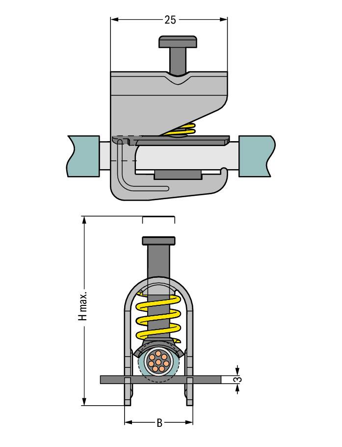 WAGO Schirmanschlussklemme 10-17mm Serie 791 791-117 Sammelsch
