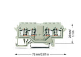 WAGO Reihenklemme 1Etage 4kl lgr 22A Serie 280 280-989 TS35