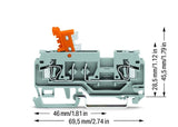 WAGO Trennreihenklemme gr 0,08-2,5qmm Serie 280 280-870 16A 1Etage