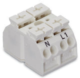 WAGO Klemmleiste 0,5-4qmm 32A 2p 24mm ws Serie 862 862-2652 Thermopl Federzug
