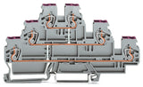WAGO Reihenklemme 3Etagen 2kl gr 24A Serie 870 870-556 TS35