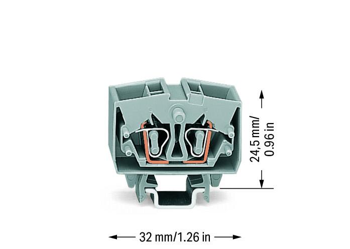 WAGO Reihenklemme 0,08-2,5qmm 1Etage 4kl Serie 264 264-721 gr 24A TS15