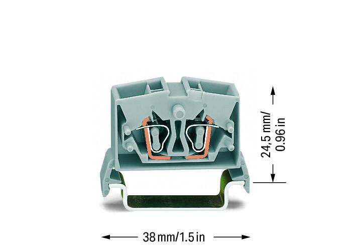 WAGO Reihenklemme 0,08-2,5qmm 1Etage 4kl Serie 264 264-731 gr 24A TS35