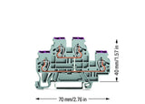 WAGO Reihenklemme 2Etagen 2kl gr 24A Serie 870 870-508 TS35