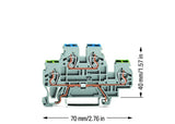 WAGO Reihenklemme 2Etagen 2kl gr 24A Serie 870 870-517 TS35