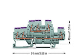 WAGO Reihenklemme 2Etagen 3kl gr 24A Serie 870 870-538 TS35