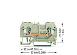 WAGO Reihenklemme 1Etage 2kl lgr 23A Serie 280 280-992 TS35