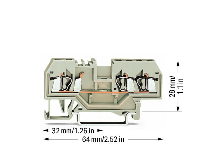 WAGO Reihenklemme 1Etage 3kl lgr 22A Serie 280 280-993 TS35