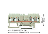 WAGO Reihenklemme 1Etage 4kl lgr 20A Serie 280 280-994 TS35