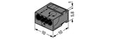 WAGO Steckklemme 4f 100V 6A 0,6-0,8qmm Serie 243 243-204 dgr f.Massivleit