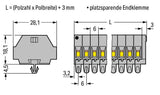 WAGO Klemmleiste 0,08-2,5qmm 24A 4p gr Serie 261 261-154 Thermopl 28,4mm