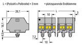 WAGO Klemmleiste 0,08-2,5qmm 24A 10p gr Serie 261 261-260/342-000 Thermopl