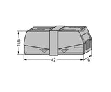 WAGO Leuchtenklemme 2f 400V 24A gr Serie 224 224-201 0,5-2,5qmm 0,5-2,5qmm