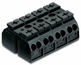 WAGO Klemmleiste 0,5-4qmm 32A 4p 48mm sw 862-504/999-950 Thermopl Federzug