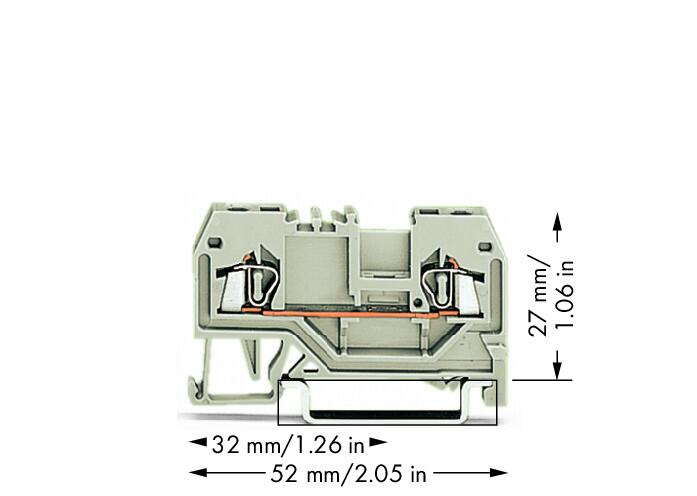 WAGO Reihenklemme 1Etage 2kl lgr 15A Serie 279 279-992 TS35