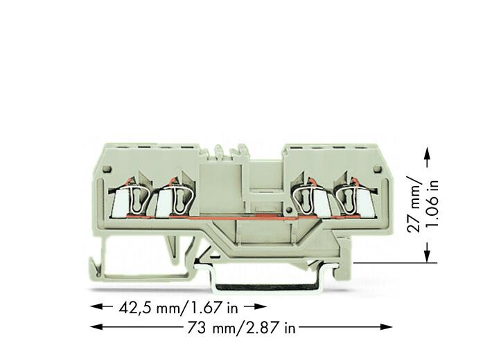 WAGO Reihenklemme 1Etage 4kl lgr 15A Serie 279 279-994 TS35