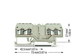 WAGO Reihenklemme 1Etage 4kl lgr 15A Serie 279 279-995 TS35