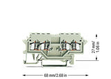 WAGO Reihenklemme 1Etage 4kl lgr 15A Serie 279 279-989 TS35