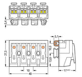 WAGO Klemmleiste 0,5-2,5qmm 24A 4p 40mm Serie 294 294-8124 Thermopl ws Federzug