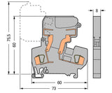 WAGO Sicherungs-Reihenklemme 0,08-4qmm Serie 281 281-611/281-418 G-Sich_5x20mm