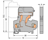 WAGO Trennreihenklemme gr 0,08-4qmm 16A Serie 281 281-624 1Etage