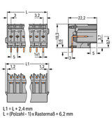 WAGO Platinenstecker Stift 5p gr 1re 5mm Serie 769 769-665 zinn Löt