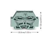 WAGO Klemmleiste 0,08-4qmm 24A 1p 7mm gr Serie 262 262-301 Thermopl Federzug