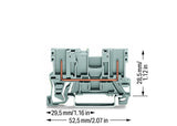 WAGO Reihenklemme qmm 1Etage 2kl bl 32A 769-156/000-006 TS35