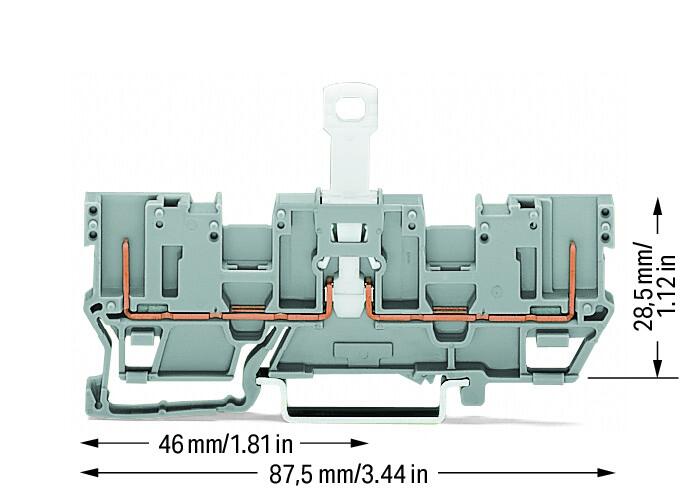 WAGO Trennreihenklemme gr 16A 1Etage Serie 769 769-203 erf.Abschlusspl