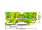 WAGO Schutzleiter-Reihenklemme 0qmm/fein Serie 769 769-207 gn/ge 1Etage TS35