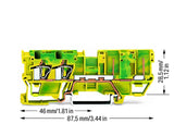 WAGO Schutzleiter-Reihenklemme 0,08-4qmm Serie 769 769-217 gn/ge 1Etage TS35