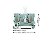 WAGO Trennreihenklemme gr 16A 1Etage Serie 769 769-222 erf.Abschlusspl