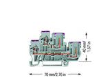 WAGO Reihenklemme 0,08-2,5qmm 2Etagen gr Serie 870 870-108 2kl 16A TS35