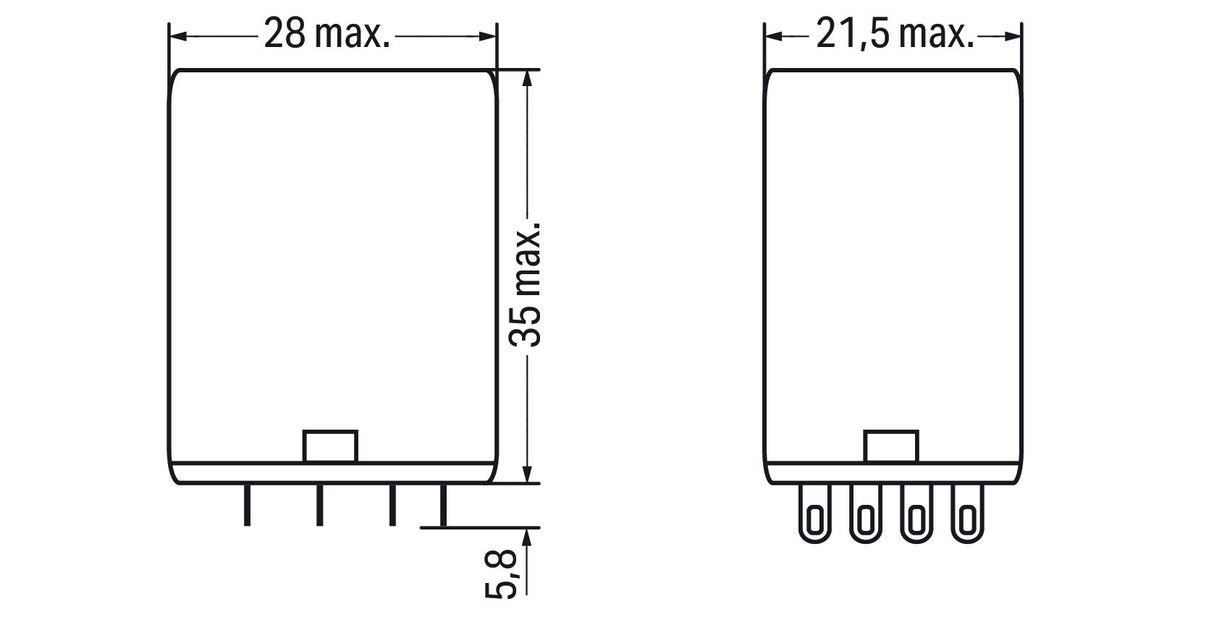 WAGO Schaltrelais 4W IP20 21,5x35x28mm 858-162 Steckanschl