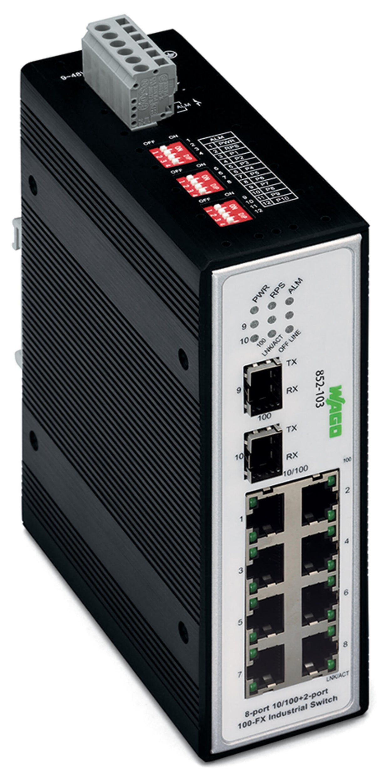 WAGO Switch Hutschiene 8x10/100Mbps 852-103/000-001 2weitere Layer2