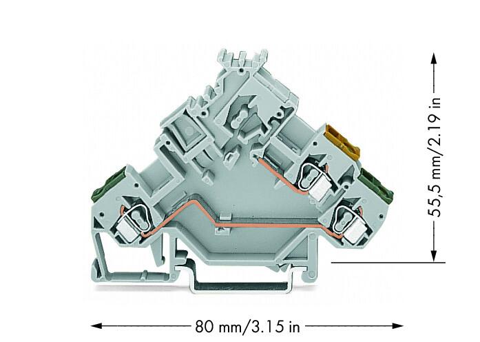 WAGO Initiator/Aktor-Klemme 2Etagen 20A Serie 280 280-554 0,08-2,5qmm