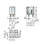 WAGO Printklemme 16f 1re gr RM=5 2624-3116 Federzug/Löt 0,2-6qmm