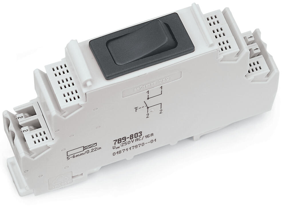 WAGO Taster REG 1S 10A 250VAC 1TE Serie 789 789-803