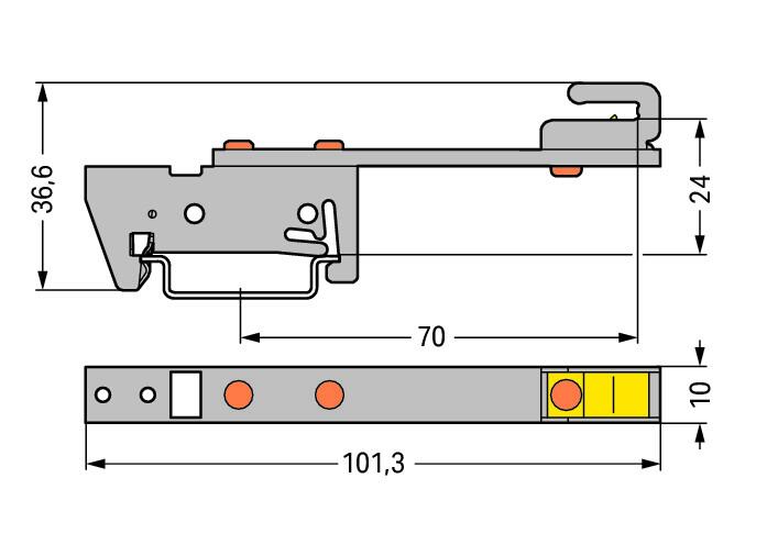 WAGO Sammelschienenträger 1p Serie 790 790-300