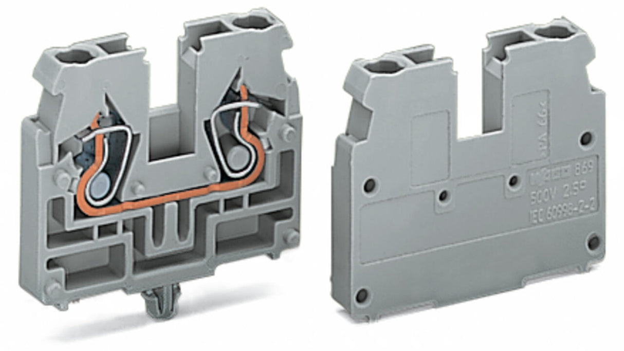 WAGO Klemmleiste 0,08-2,5qmm 24A 1p 5mm Serie 869 869-339 Thermopl lgr Federzug