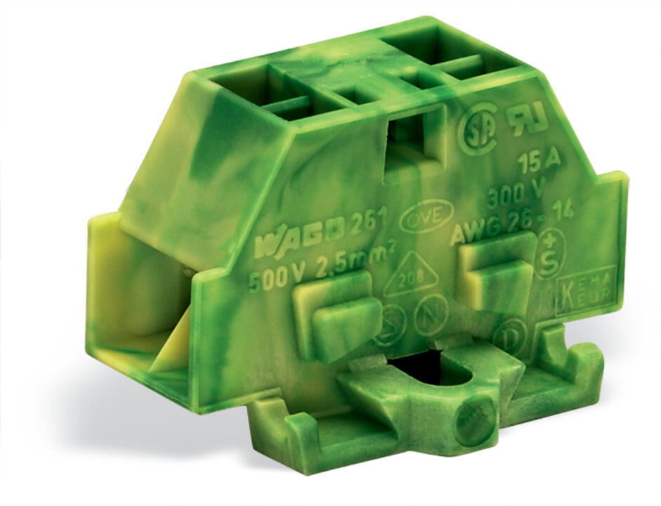 WAGO Klemmleiste 0,08-2,5qmm 24A 1p 10mm Serie 261 261-337/342-000 Thermopl