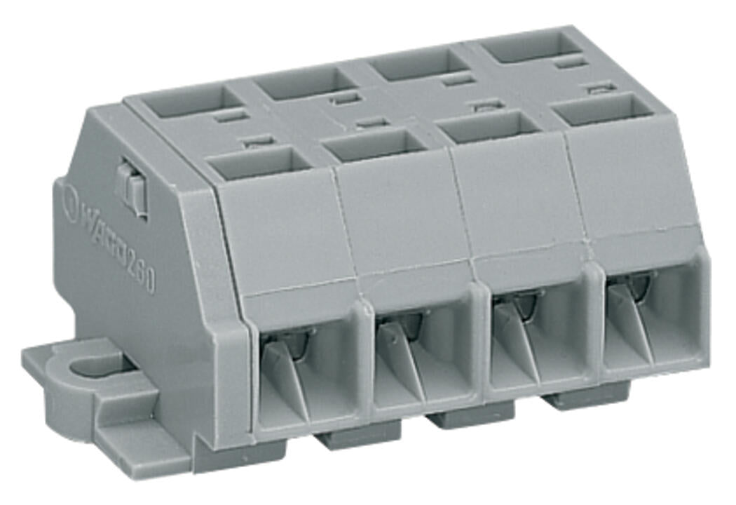 WAGO Klemmleiste 0,08-1,5qmm 18A 4p gr Serie 260 260-204 Thermopl 46,5mm