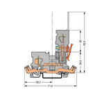 WAGO Reihenklemme 1Etage 2kl gr 32A TS35 Serie 769 769-231