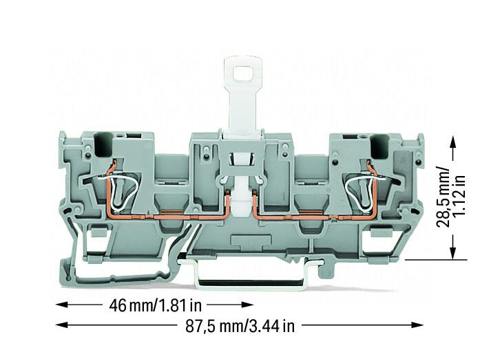 WAGO Trennreihenklemme gr 0,08-4qmm 32A Serie 769 769-242 1Etage