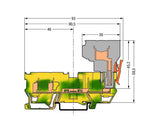 WAGO Schutzleiter-Reihenklemme 0,08-4qmm Serie 769 769-217 gn/ge 1Etage TS35