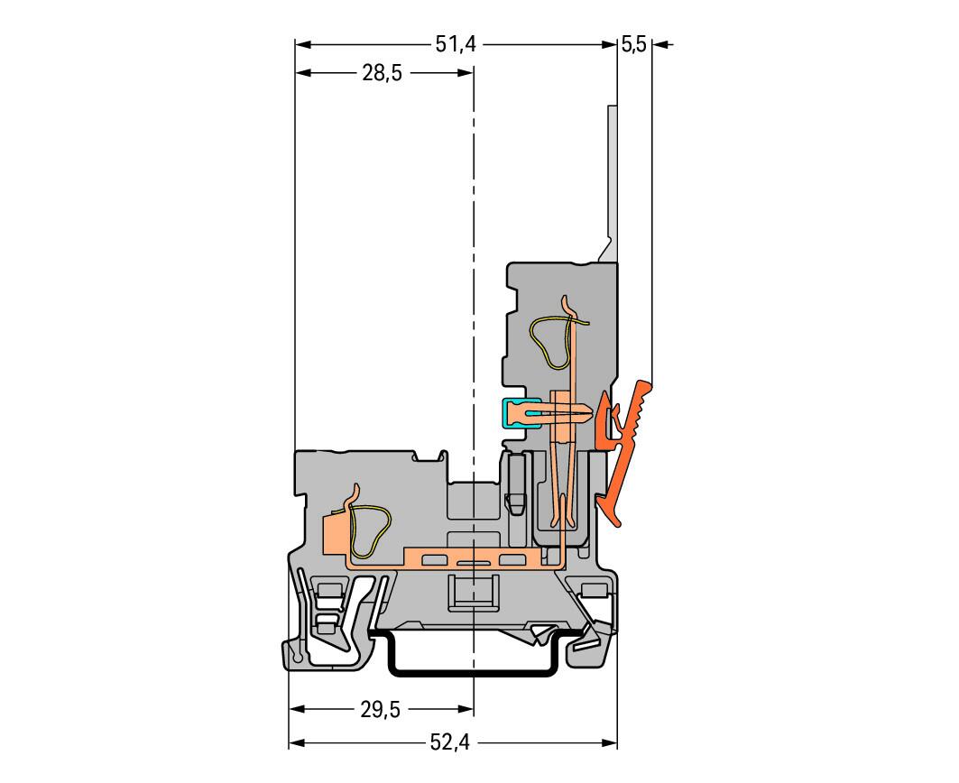 WAGO Reihenklemme 0,08-4qmm 1Etage 2kl Serie 769 769-176 gr 32A TS35
